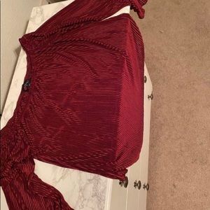 Maroon top